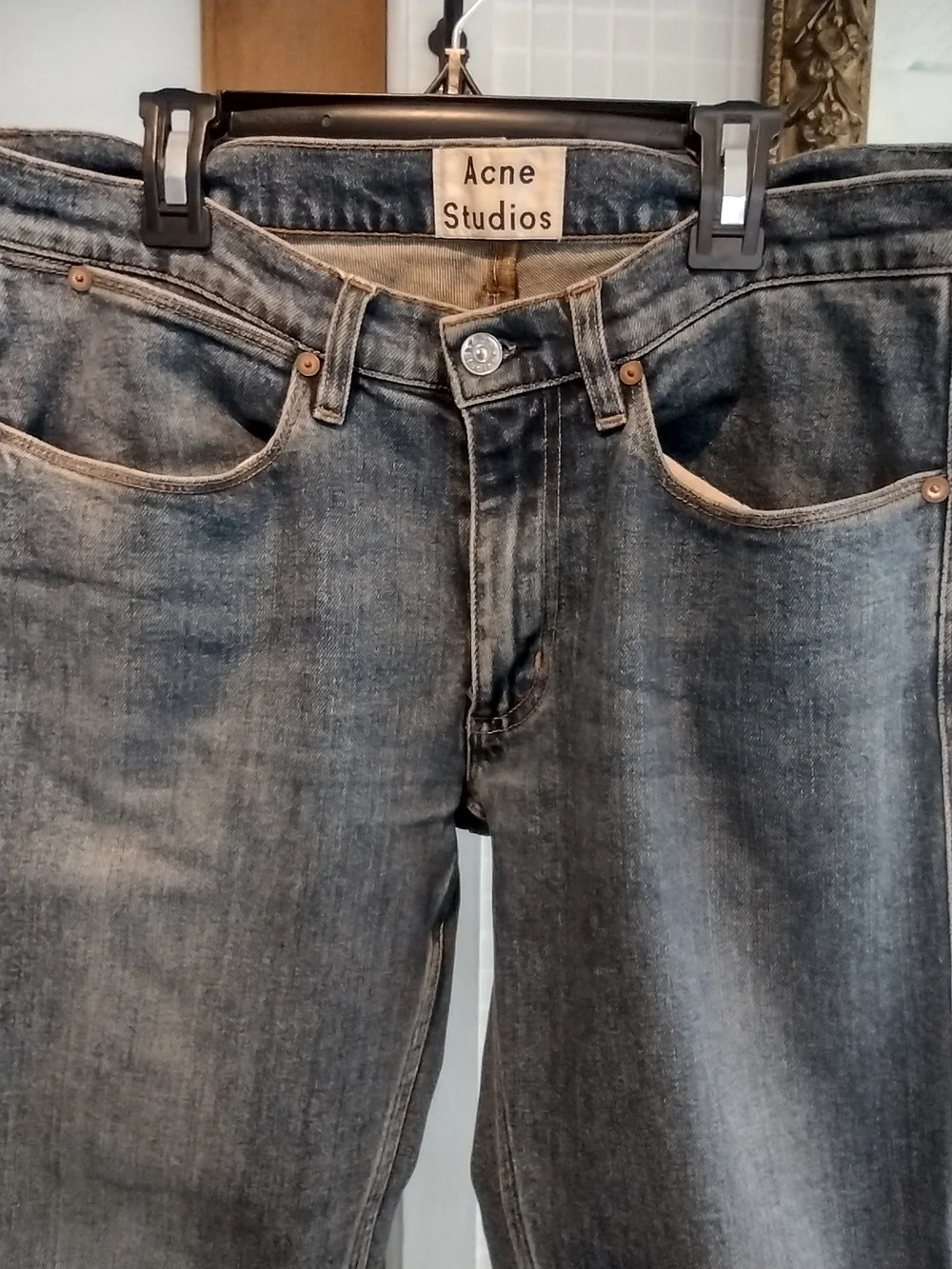 Acne Men's Blue Denim Jeans